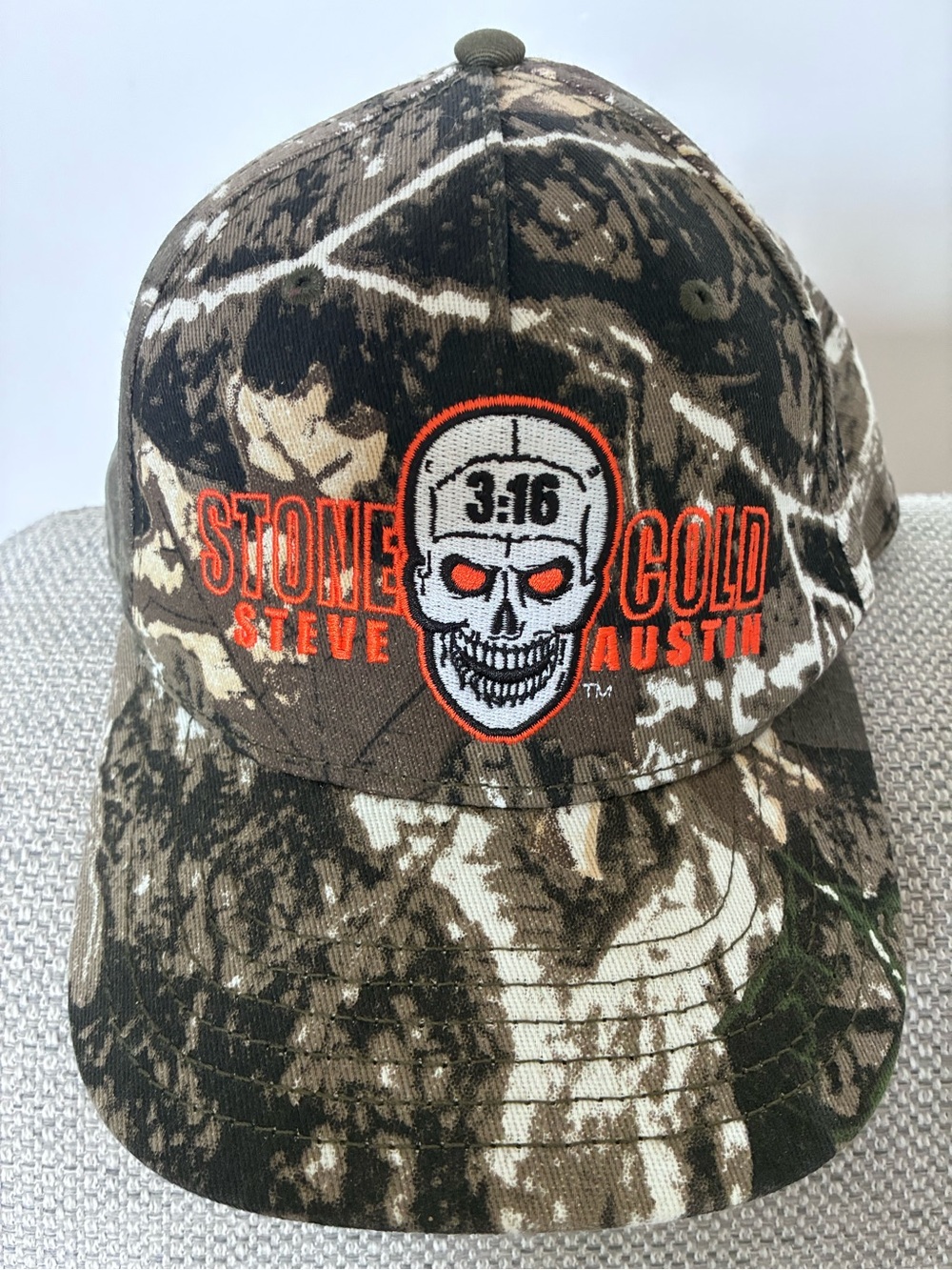 Stone Cold Steve Austin WWE Camo Baseball Cap